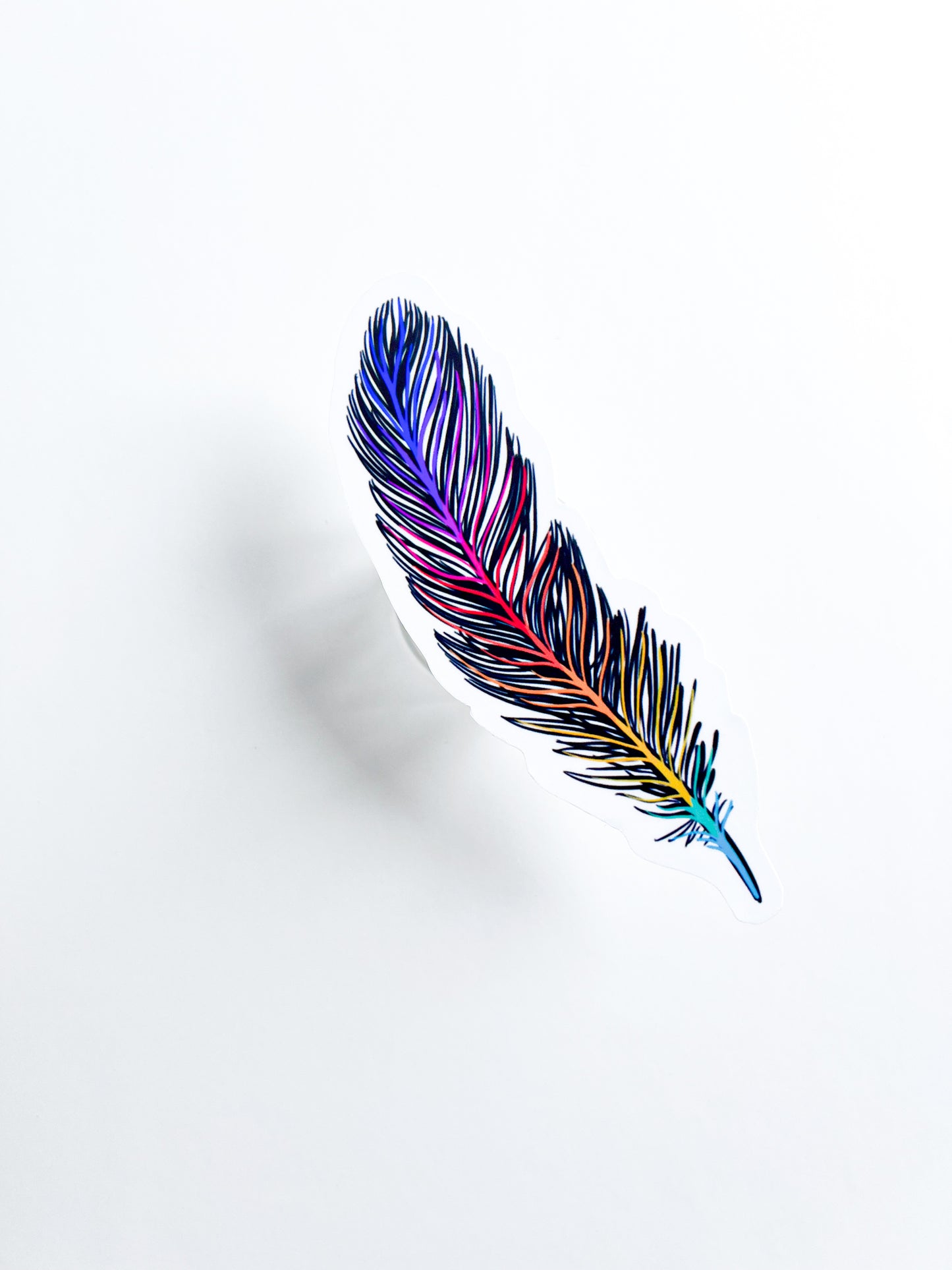 Rainbow Feather - vinyl sticker