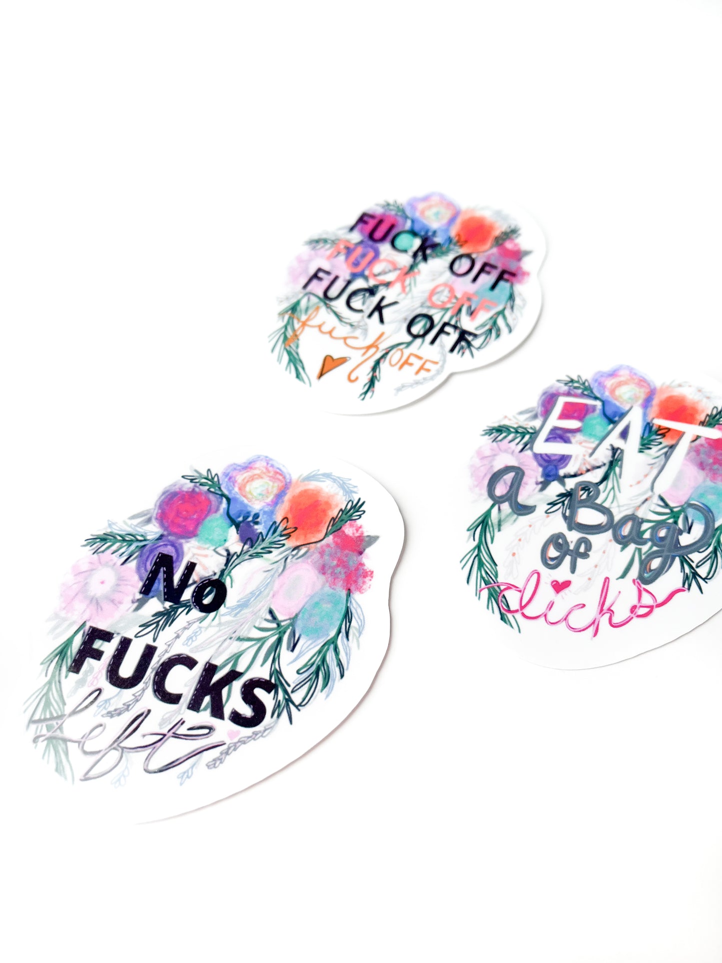 Pretty Profanity Flowers - vinyl sticker set