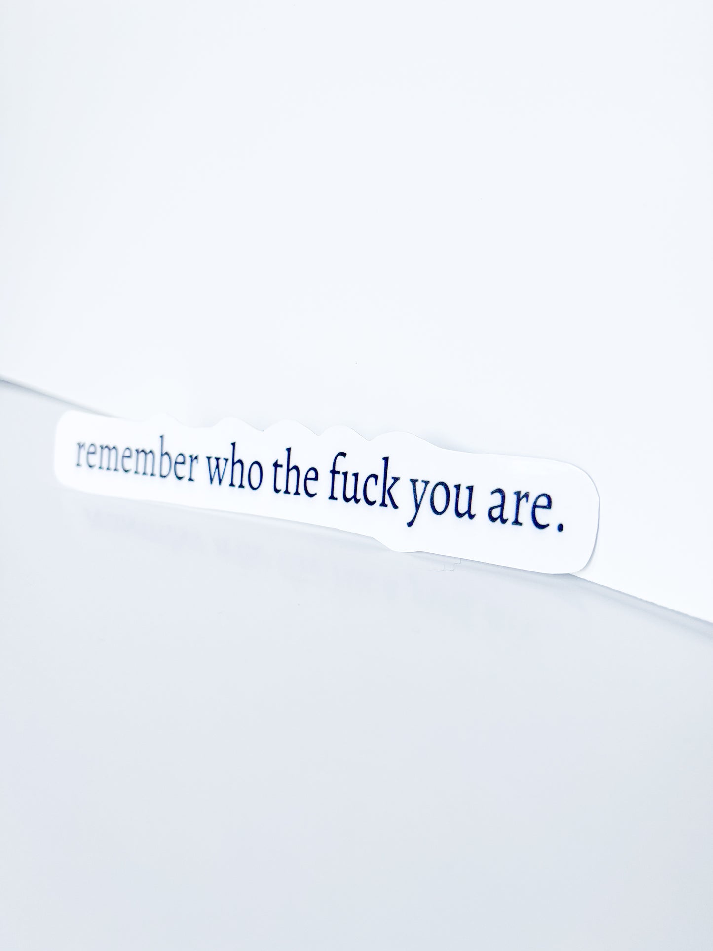 Remember who the F*ck you are - vinyl sticker