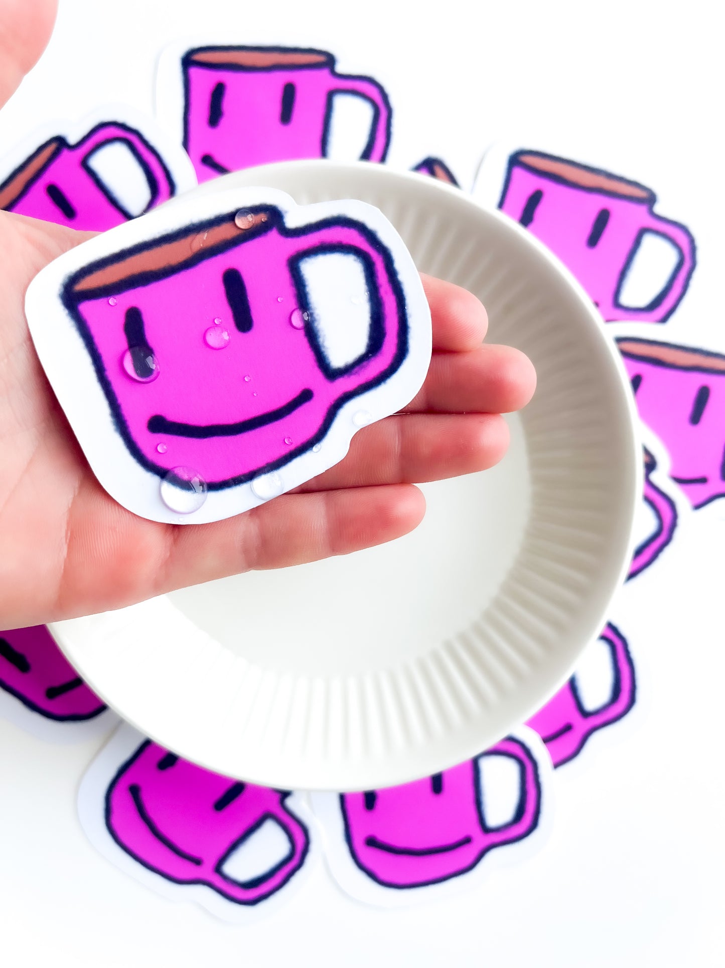 Cute Cup smily - vinyl sticker