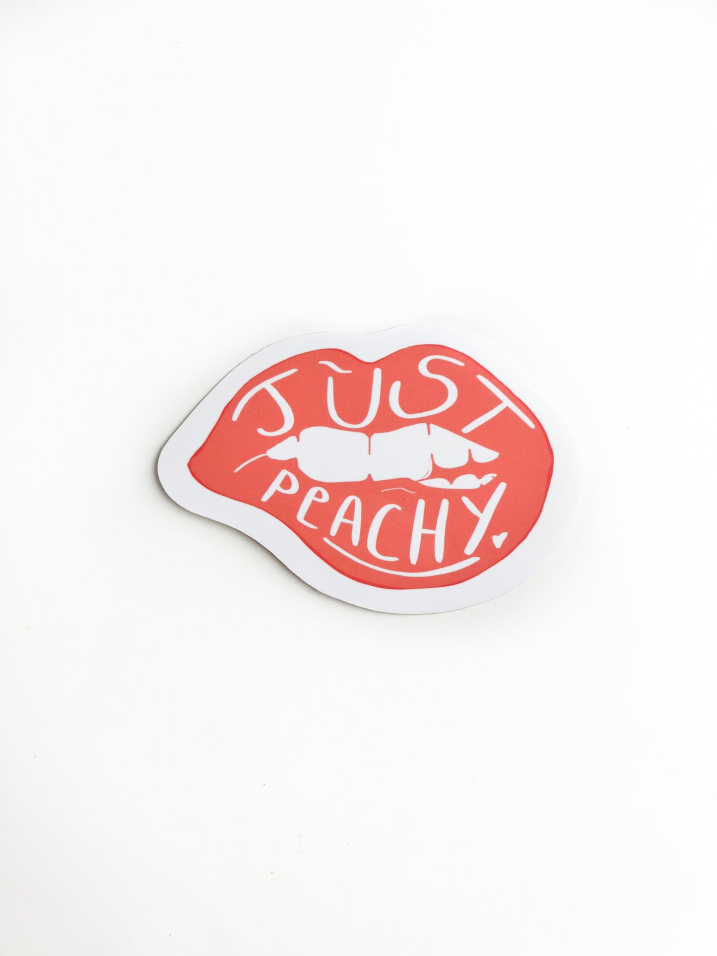 Just Peachy - vinyl sticker (peach)