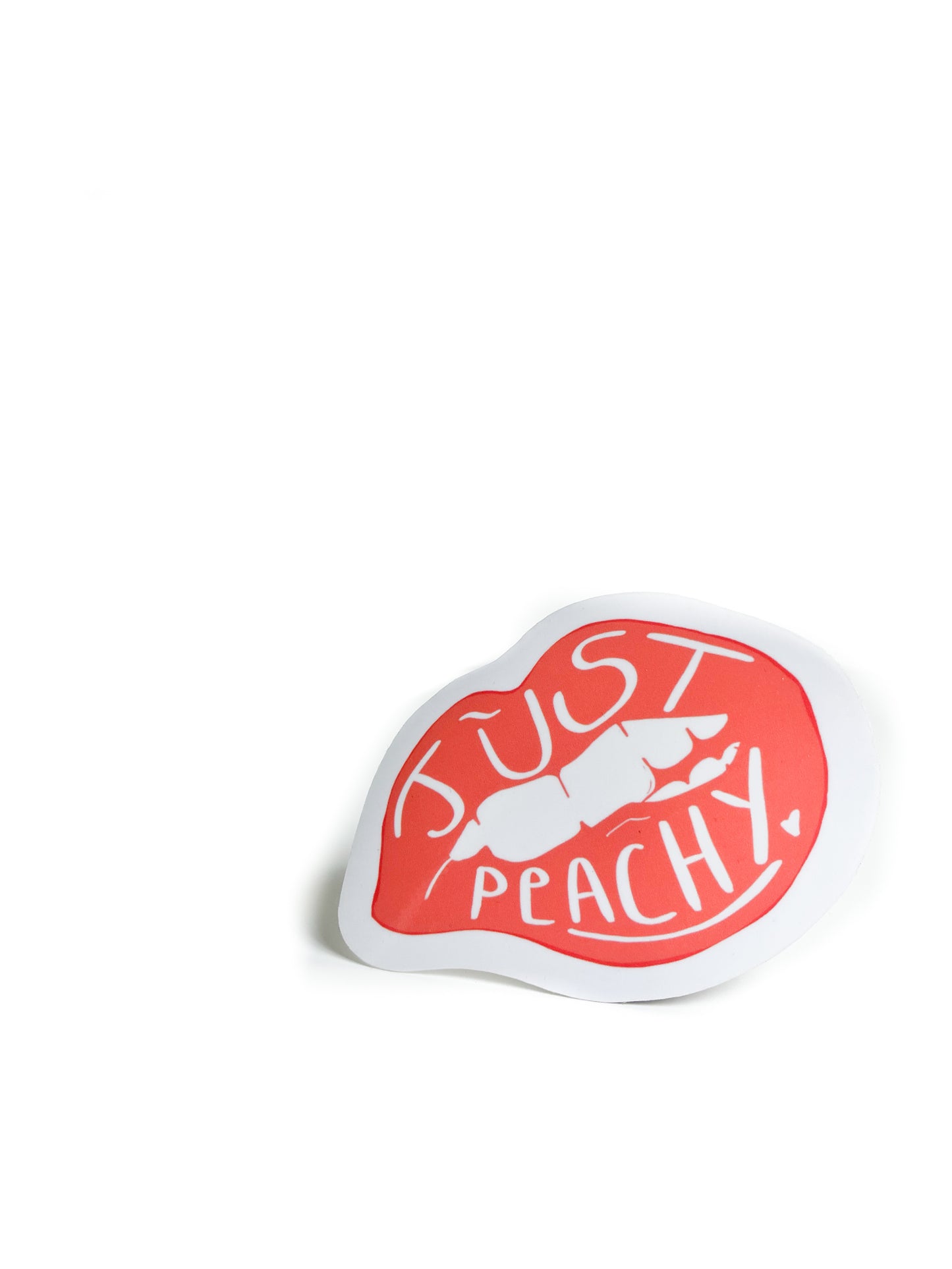 Just Peachy - vinyl sticker (peach)