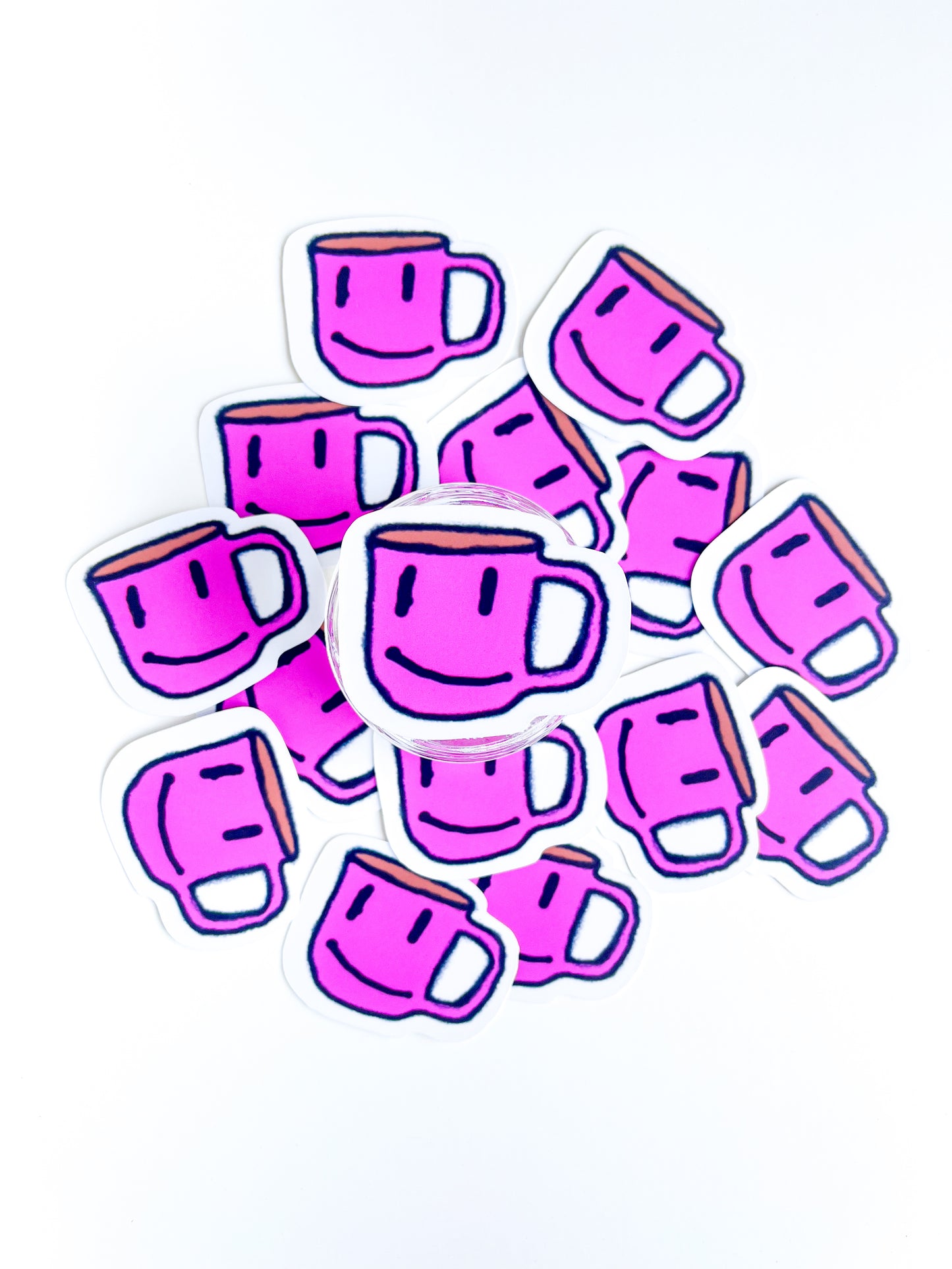 Cute Cup smily - vinyl sticker